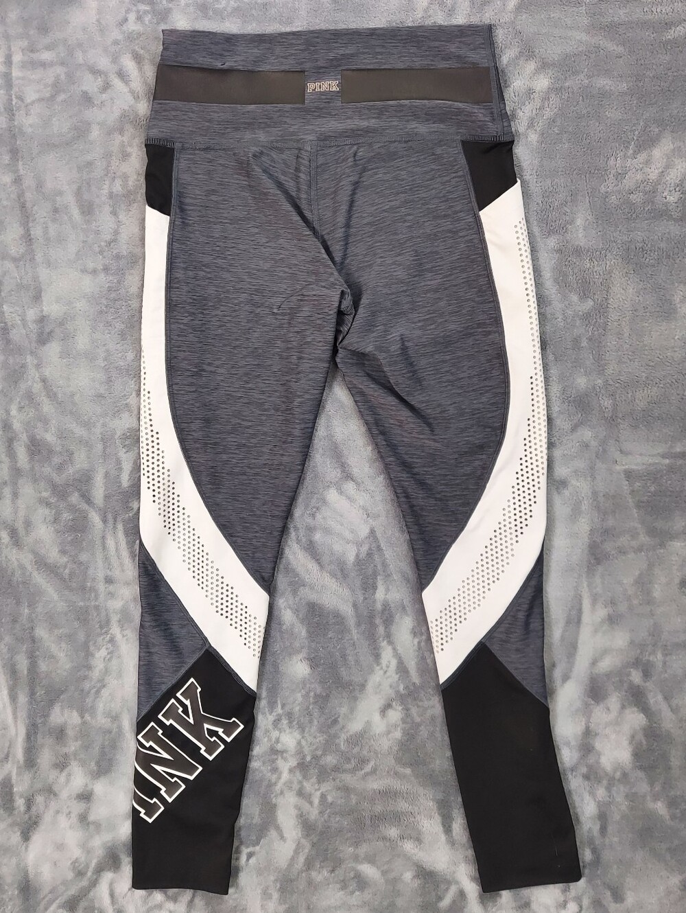 PINK Victoria's Secret Gray, White & Black Ultimate Leggings, Sz L